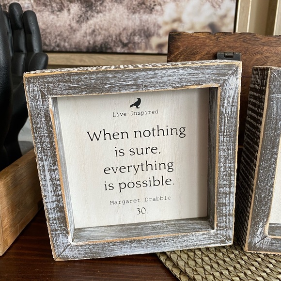 🖼️ MINI ART PLAQUES | Inspirational Quotes | Wood Frames | NWT | All 3 Pieces - Picture 5 of 5